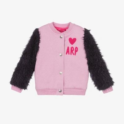 Agatha Ruiz De La Prada Kids'  Girls Pink Cotton & Faux Fur Jacket