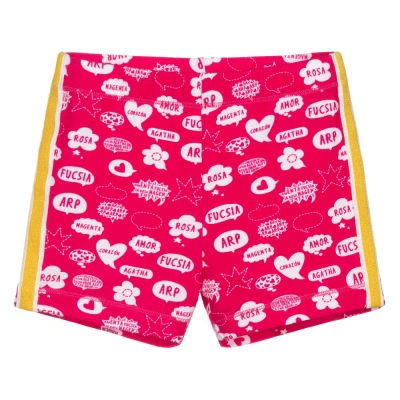 Agatha Ruiz De La Prada Kids'  Girls Pink Cotton Jersey Shorts