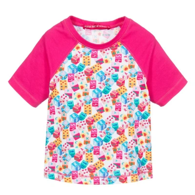 Agatha Ruiz De La Prada Kids'  Girls Pink Cotton T-shirt