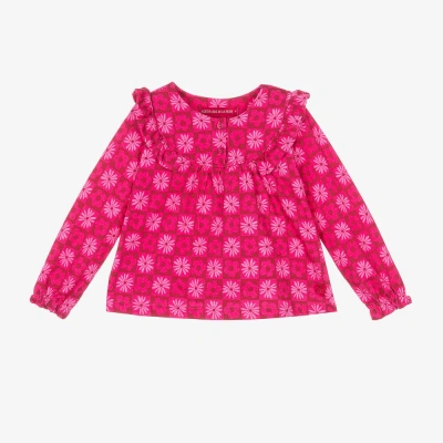 Agatha Ruiz De La Prada Kids'  Girls Pink Floral Cotton Jersey Top