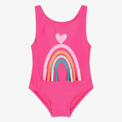 Agatha Ruiz De La Prada Kids'  Girls Pink Heart & Rainbow Swimsuit