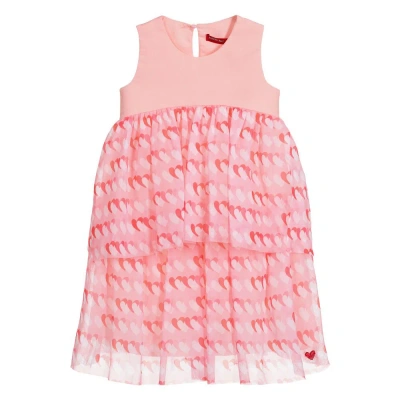 Agatha Ruiz De La Prada Kids'  Girls Pink Hearts Tulle Dress