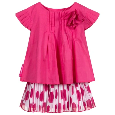 Agatha Ruiz De La Prada Babies'  Girls Pink Pleated Skirt Set