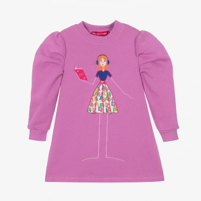 Agatha Ruiz De La Prada Kids'  Girls Purple Sweatshirt Dress