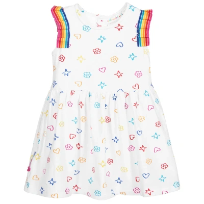 Agatha Ruiz De La Prada Babies'  Girls White Cotton Jersey Dress