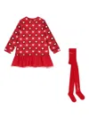 Agatha Ruiz De La Prada Heart Check Dress Set In Red