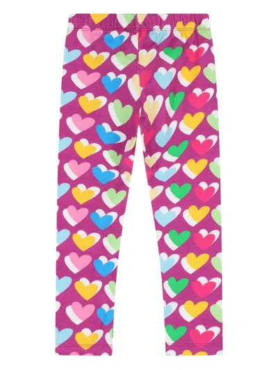 Agatha Ruiz De La Prada Kids' Heart Leggings In Multi