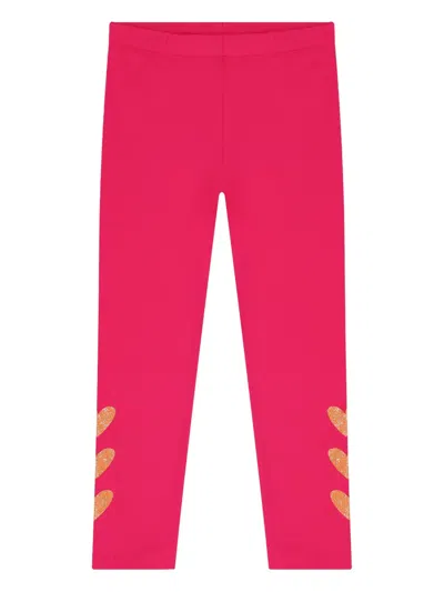 Agatha Ruiz De La Prada Kids' Heart Leggings In Pink