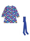 Agatha Ruiz De La Prada Heart-print Dress Set (set Of Two) In Multi