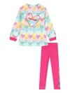 Agatha Ruiz De La Prada Heart Print Leggings Set In Multi
