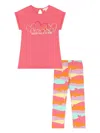 Agatha Ruiz De La Prada Heart Print Leggings Set In Pink