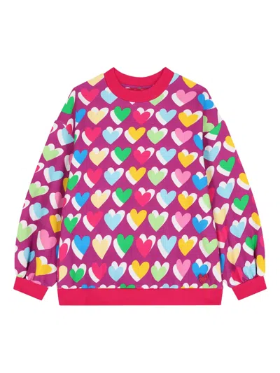 Agatha Ruiz De La Prada Kids' Heart-print Sweatshirt In Multi