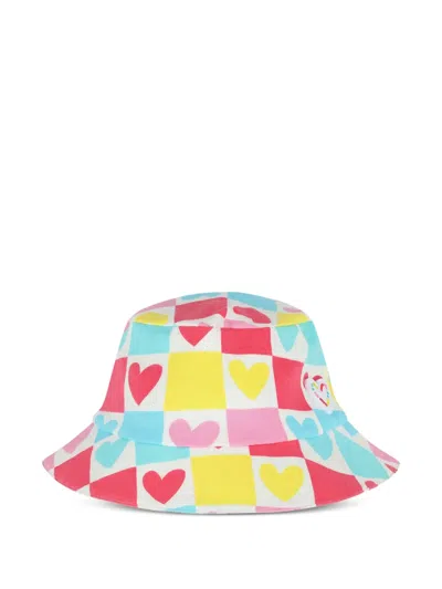 Agatha Ruiz De La Prada Babies' Heart Square Hat In Yellow