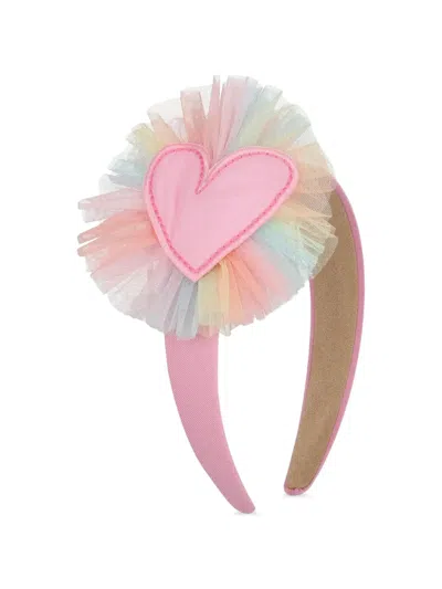 Agatha Ruiz De La Prada Kids' Heart Tulle Hairband In Purple