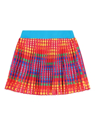 Agatha Ruiz De La Prada Kids' Pleated Polka-dot Skirt In Pink