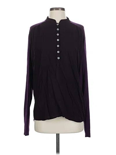 Pre-owned Agave Denim Long Sleeve Blouse In Purple