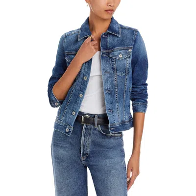 Agave Denim Womens Pocket Casual Denim Jacket In Multi