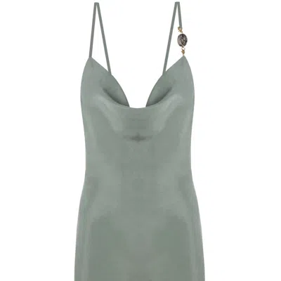Agaze Women's Green Moss Agat Mini Dress | ModeSens