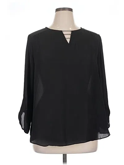 Pre-owned Agb 3/4 Sleeve Blouse In Black