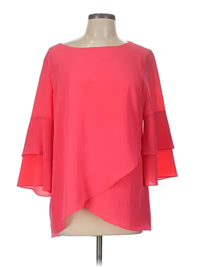 Pre-owned Agb 3/4 Sleeve Blouse In Pink