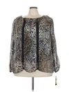 Agb 3/4 Sleeve Blouse In Silver