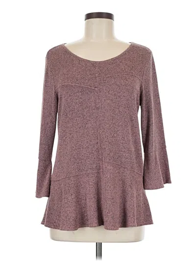 Pre-owned Agb 3/4 Sleeve T-shirt In Brown