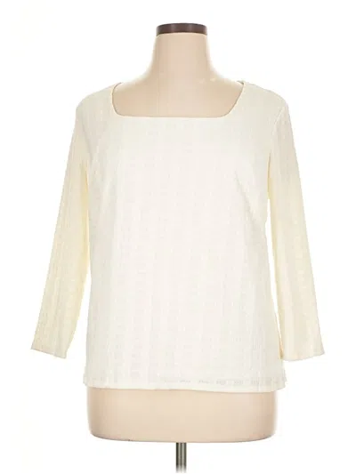 Pre-owned Agb 3/4 Sleeve T-shirt In Ivory