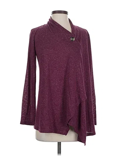 Pre-owned Agb Cardigan Sweater In Burgundy