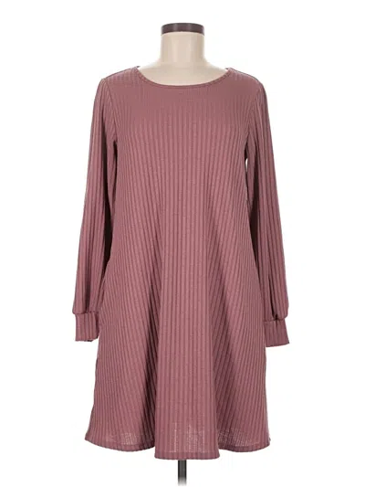 Pre-owned Agb Casual Dress In Burgundy