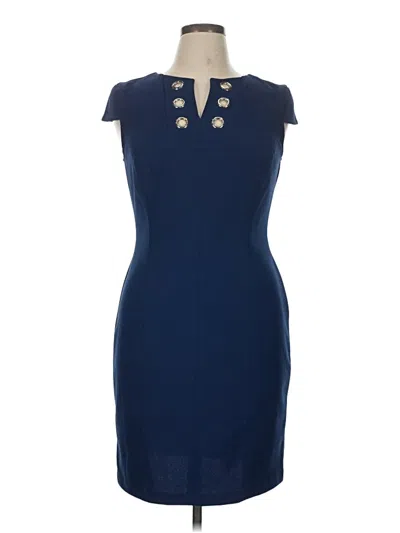 Pre-owned Agb Cocktail Dress In Blue