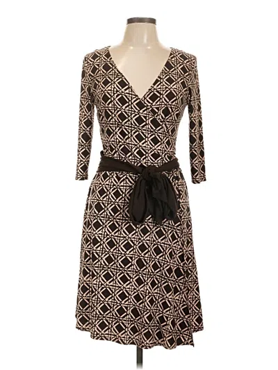 Pre-owned Agb Cocktail Dress In Brown