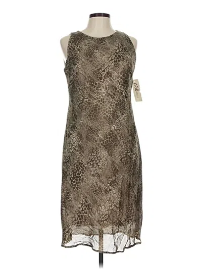 Pre-owned Agb Cocktail Dress In Brown
