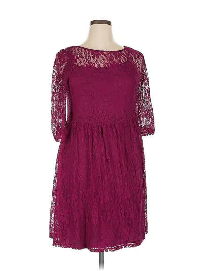 Pre-owned Agb Cocktail Dress In Burgundy