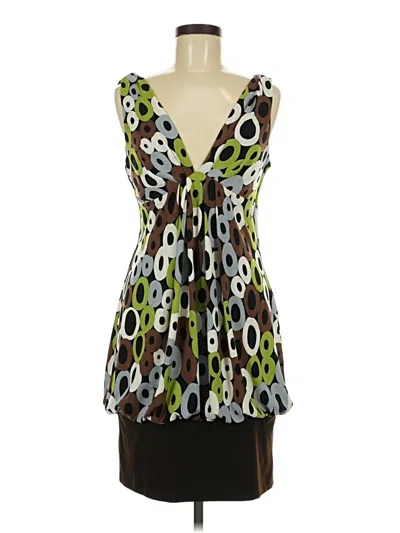 Pre-owned Agb Cocktail Dress In Green