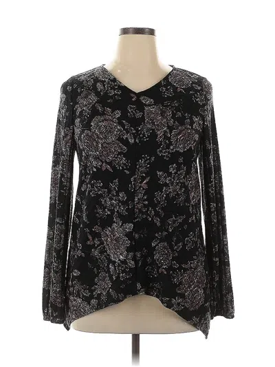 Pre-owned Agb Long Sleeve Blouse In Black