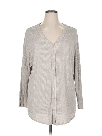 Pre-owned Agb Long Sleeve Blouse In Gray