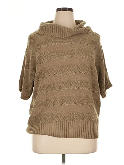 Pre-owned Agb Poncho In Tan