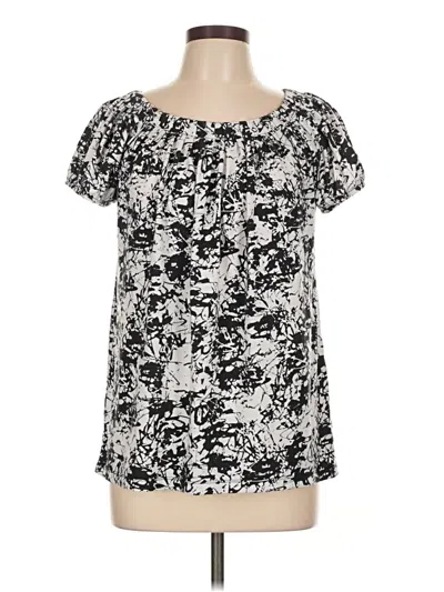 Pre-owned Agb Short Sleeve Blouse In Black