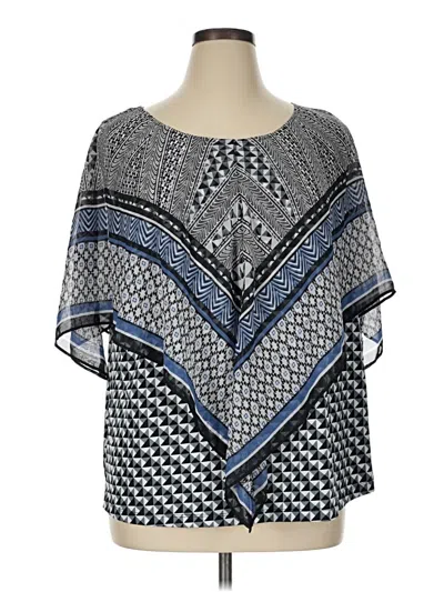 Pre-owned Agb Short Sleeve Blouse In Blue