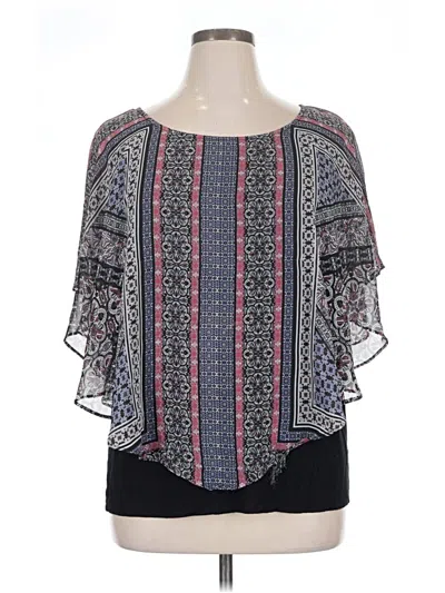 Pre-owned Agb Short Sleeve Blouse In Gray