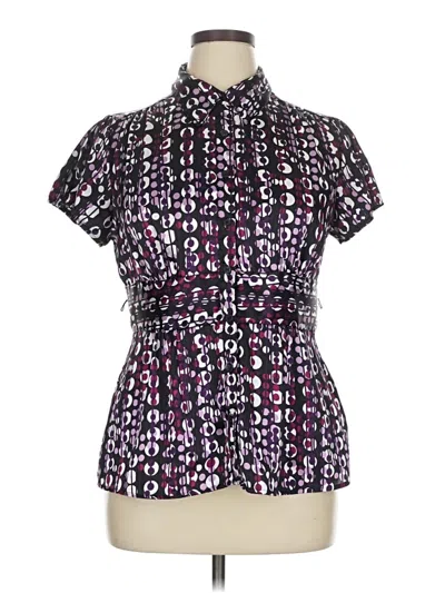 Pre-owned Agb Short Sleeve Blouse In Purple