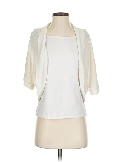 Pre-owned Agb Short Sleeve Blouse In White