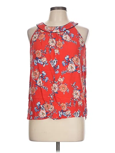 Pre-owned Agb Sleeveless Blouse In Red