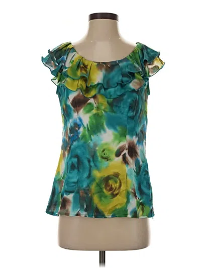 Pre-owned Agb Sleeveless Blouse In Teal
