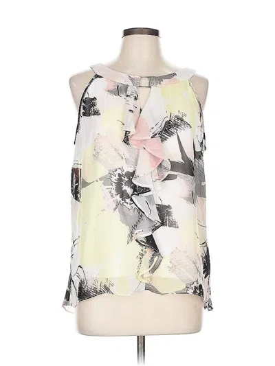 Pre-owned Agb Sleeveless Blouse In White