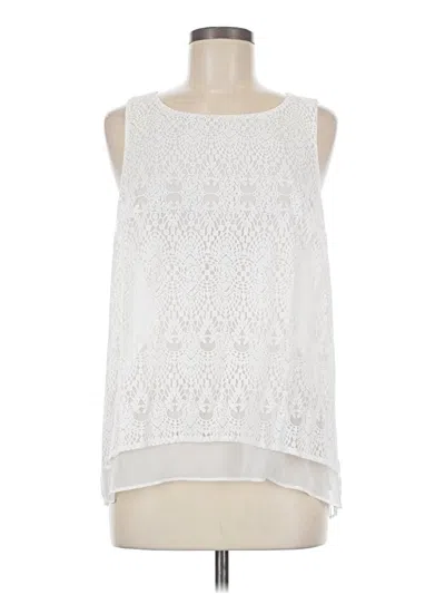 Pre-owned Agb Sleeveless Blouse In White
