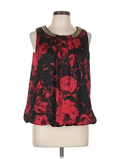 Pre-owned Agb Tank Top Red Strapless Neckline Tops