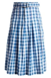 AGBOBLY GENDER INCLUSIVE GINGHAM PLEATED SKIRT