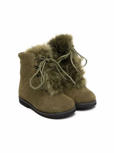 Age Of Innocence Alice Shearling-lined Boots In Green