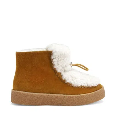 Age Of Innocence Aspen Shearling Boots In Animal Print